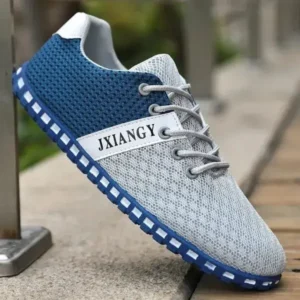 Dodtools Men Casual Color Matching Breathable Mesh Flat Shoes