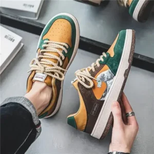 Dodtools Men Fashion Breathable Color Matching Casual Sneakers