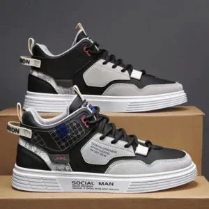 Dodtools Men'S Fashion High Top Color Block Sneakers