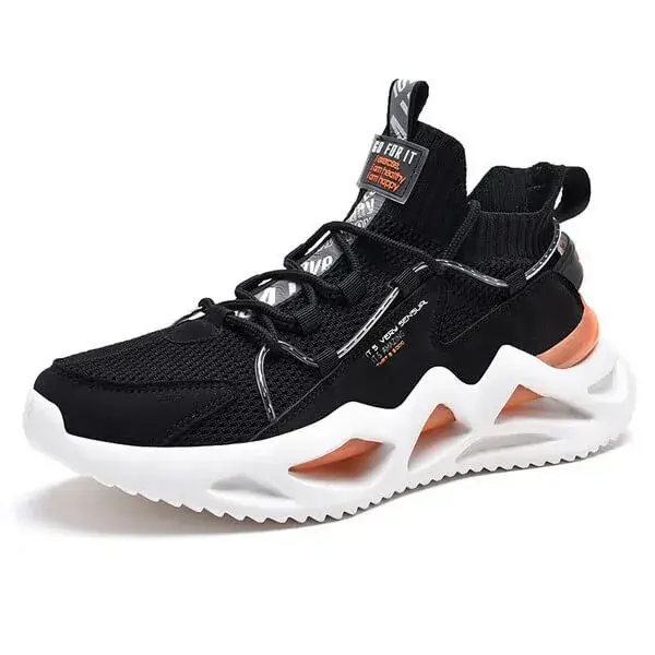 Dodtools Men Spring Autumn Fashion Casual Colorblock Mesh Cloth Breathable Rubber Platform Shoes Sneakers